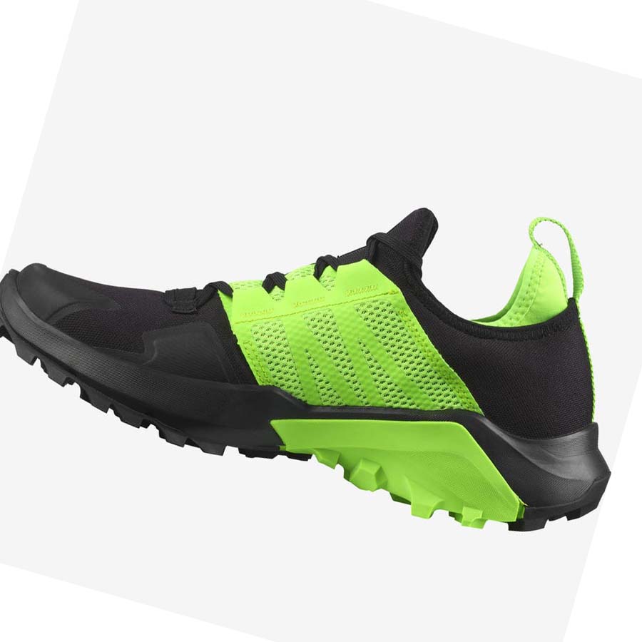 Tenis Para Trail Running Salomon MADCROSS Hombre Negros Verdes | MX 3532XYU